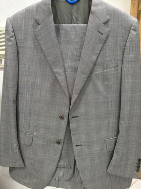 Canali Light Gray Glen Plaid Two-Button Suit